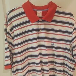 Brooks Brothers XXL Polo with Red Collar and Stripes